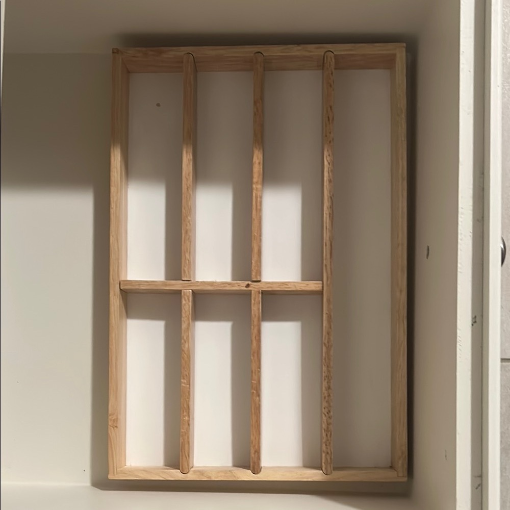 Bamboo Drawer Organizer - kitchen silverware or bathroom makeup. 17.5” x 11.75” - Picture 3 of 3